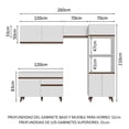 thumbnail image 3 of Cocina Integral Madesa Reims 260cm Blanco 09, 3 of 10