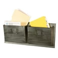 thumbnail image 2 of Linon Dorlan 2-Slot Metal Mailbox, Horizontal, Gray Finish, 2 of 3