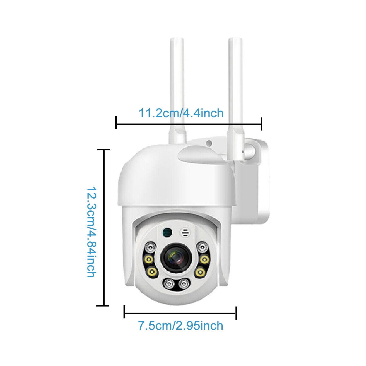 5GHz PTZ Security Camera Outdoor WiFi Wireless Surveillance IP Cam Color Night