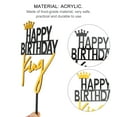thumbnail image 3 of LEORX Birthday Cake Topper Set Acrylic Multi-Color for Party Decor 5Pcs, 3 of 5