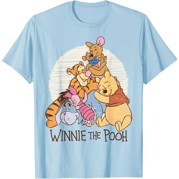 Winnie The Pooh Eeyore Piglet Tigger Kanga Roo Hug Unisex Softstyle T-Shirt for Men Women Kids