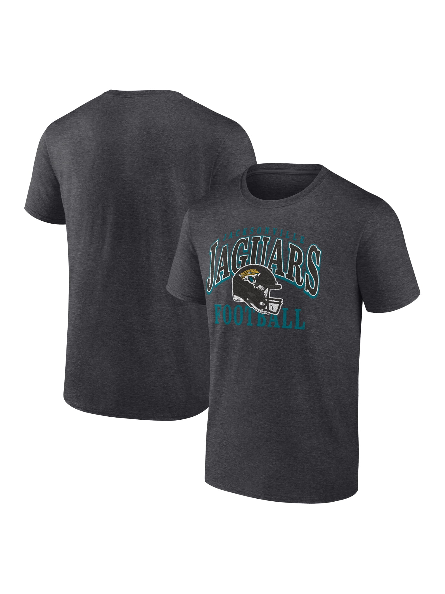 NFL Jacksonville Jaguars Men's Cotton Charcoal Heather Short Sleeve T-Shirt