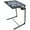 Dark Black, variant on Portable Foldable Comfortable TV Tray Table - Laptop, Eating, Drawing Tray Table Stand - Adjustable Height & Angle Tray - Sliding Adjustable Cup Holder - Black