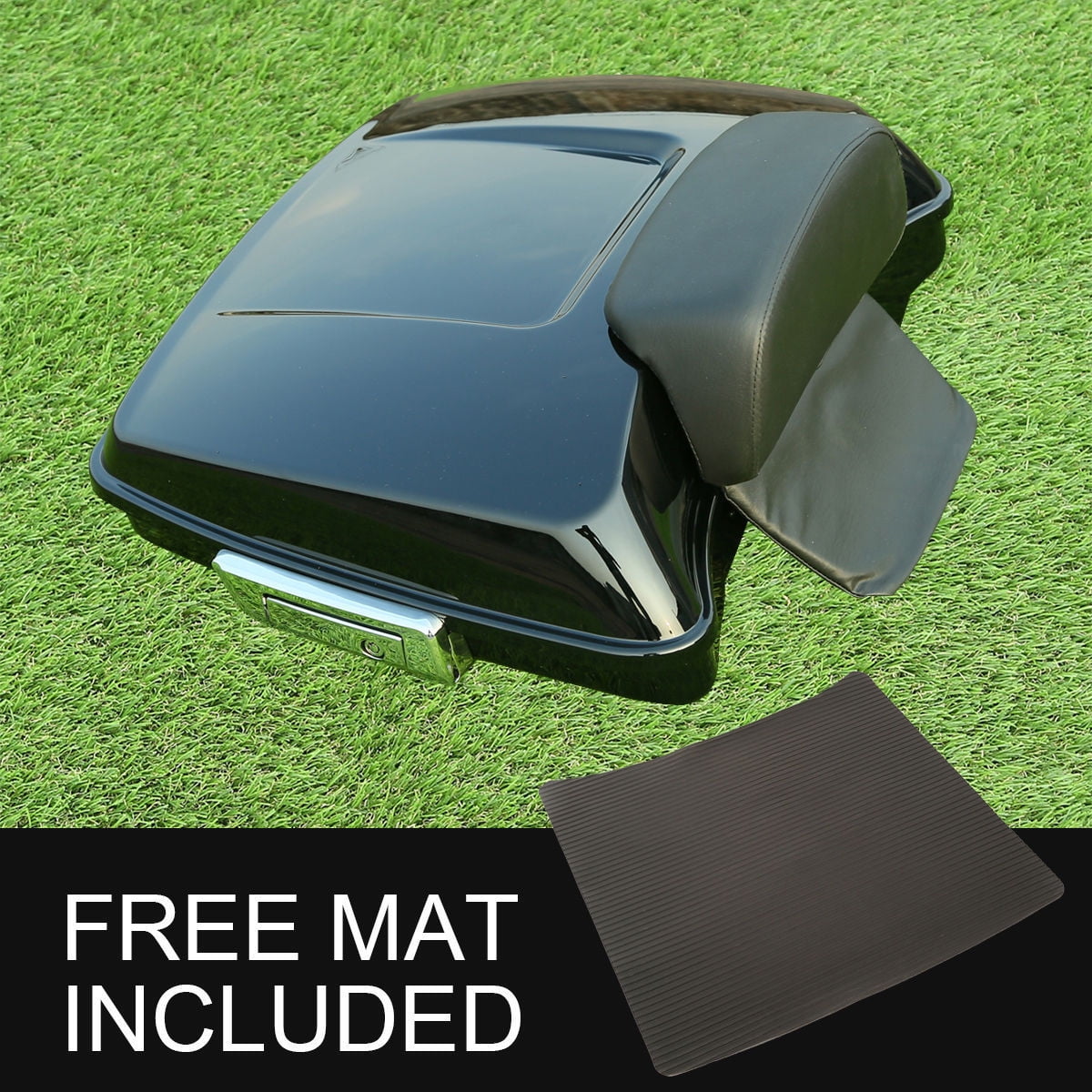TCMT 5.5 Razor Pack Trunk W//Black Latch Backrest Pad Fit For Harley Touring Road King FLHR Street Glide FLHX Road Electra Glide 2014-2020