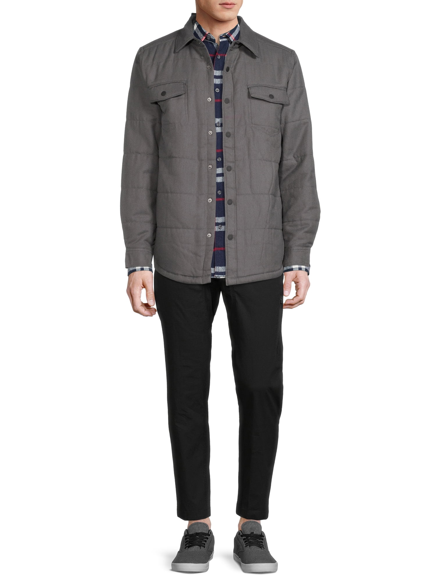 George Men's and Big Men's Shirt Jacket, Up to Size 5XL