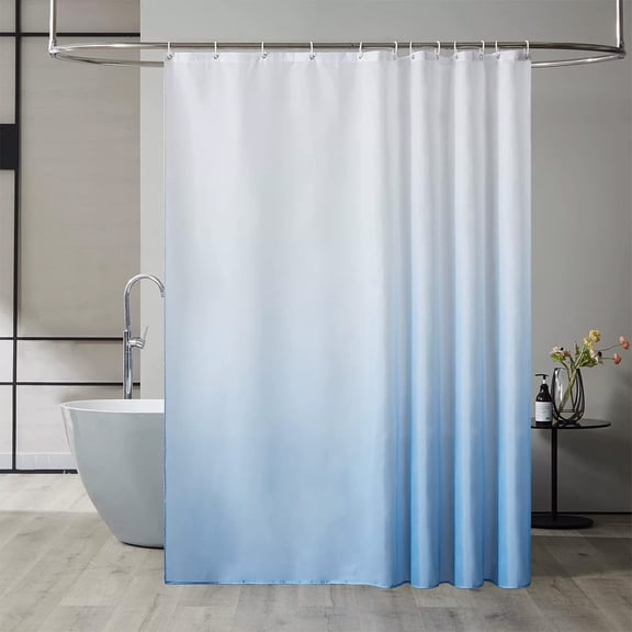 Waterproof Shower Curtain Polyester Bathroom Decor Gradient Modern Design Fabric Liner with Grommets for Bathtub and Shower Stall, Moisture Resistant Quick Dry Bath Curtain