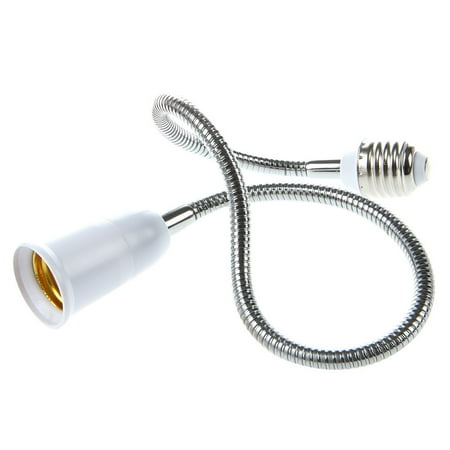 

E27 to E27 Light Lamp Bulb Flexible Extension Adaptor Converter (White 60cm)