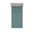 thumbnail image 2 of Ambesonne Geometric Fitted Sheet & Pillow Sham Set, Nested Square Pattern, Full, Brown and Sky Blue, 2 of 3
