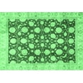 thumbnail image 1 of Ahgly Company Indoor Rectangle Abstract Emerald Green Modern Area Rugs, 2' x 4', 1 of 4