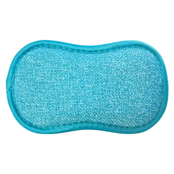 Non Scratch Microfiber Scrub Pad, Torqee Reusable Kitchen Sponge, Washable Dish Scrubber, for Pot Washing, Stove Wiping and Table Surface Cleaning, Blue