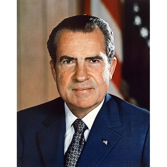 President Richard Nixon Portrait - 12x18 Inch Laminated Poster - Stunning Detail and Bold Colors