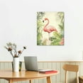 thumbnail image 3 of COMIO  Canvas Wall Art Vintage Style Flamingo on Tropical Plants Background Print Gallery Wrap Modern Home Art, 3 of 5