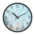 thumbnail image 2 of Voice Activated Clock with Glow Light 12 Inch Large Silent Wall Clock Battery Operated for Home Decor Wildflowers and Grasses, 2 of 8