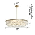 thumbnail image 3 of The Lighting Store Viviana Brushed Champagne Silver Finish Crystal 6-light Chandelier - 40, 3 of 5