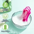 thumbnail image 4 of FOLADION 2 in 1 Silicone Body Cloud Scrubber, Shower and Shampoo Massaging Brush, Exfoliating Body and Head Scrubber, Scalp Massager/Brush, Easy to Clean (Rose red), 4 of 9