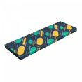 thumbnail image 1 of Geometric Bench Pad, Teenage Pattern with Lines and Circles Bold Colorful Shapes Retro Modern Style, HR Foam Cushion with Decorative Fabric Cover, 45" x 15" x 2", Multicolor, by Ambesonne, 1 of 3