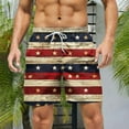 thumbnail image 5 of Brnmxoke Mens Swim Trunks American Flag Board Shorts Quick Dry Bathing Suit Hawaii Swimwear for Men Patriotic Long Shorts with Pockets Multicolor,M, 5 of 7