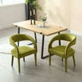 thumbnail image 5 of Dayalane Modern Upholstered Dining Chairs Set of 6, Velvet Barrel Accent Chairs with Open Back and Arms, Comfy Kitchen & Dining Room Chairs with Wood Legs for Living Room/Bedroom,Green, 5 of 9
