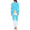 thumbnail image 4 of Conjunto de piezas con diseño navideño para mujer, ropa de dormir informal holgada, jersey de manga larga, ropa de estar por casa, envío directo, 4 of 4