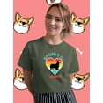 thumbnail image 2 of My Corgi Is My Valentine Vintage T-Shirt Women -Image by Shutterstock, Female Large, 2 of 4