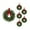 10 In, 6PCS _GB02, variant on 4PCS Christmas Wreath with Red Bow Artificial Wreath Outdoor Xmas Wreaths for Windows Door Chairs Wall Stairs Home Decors, 10 In