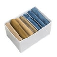 thumbnail image 1 of Pants Clothes Storage Artifact Clothing Separation Sorting Box Dormitory Bedside Wardrobe Storage Basket Foldable, 1 of 12