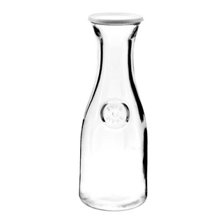 Estilo Glass Carafes with Lids, Set of 4, Clear