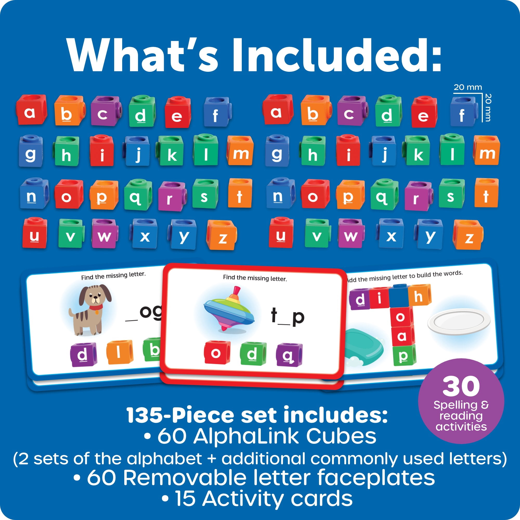 Learning Resources AlphaLink Cubes Activity Set