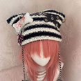 thumbnail image 2 of Y2K-Party Holiday Hat Cute Slouchy Knitted Hat para niños, adolescentes, niñas, Devil Hat, 2 of 4