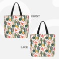 thumbnail image 2 of Honeii Summer Cactus With Blooming Print Tote Bag, Reusable Grocery Shopping Bag,Shoulder Bag with Inner Pocket, 2 of 7
