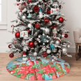 thumbnail image 5 of Sikiie Winter Birds on the Fence 30-48 inches {designName} Print Christmas Tree Skirt Snowman Xmas Tree Skirt with Edge Christmas Decorations for Holiday Party48", 5 of 7
