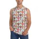thumbnail image 1 of Balery Colorful Donuts Camisetas sin mangas para hombre, absorbe la humedad y protege contra el mal olor.-3X-Large, 1 of 7
