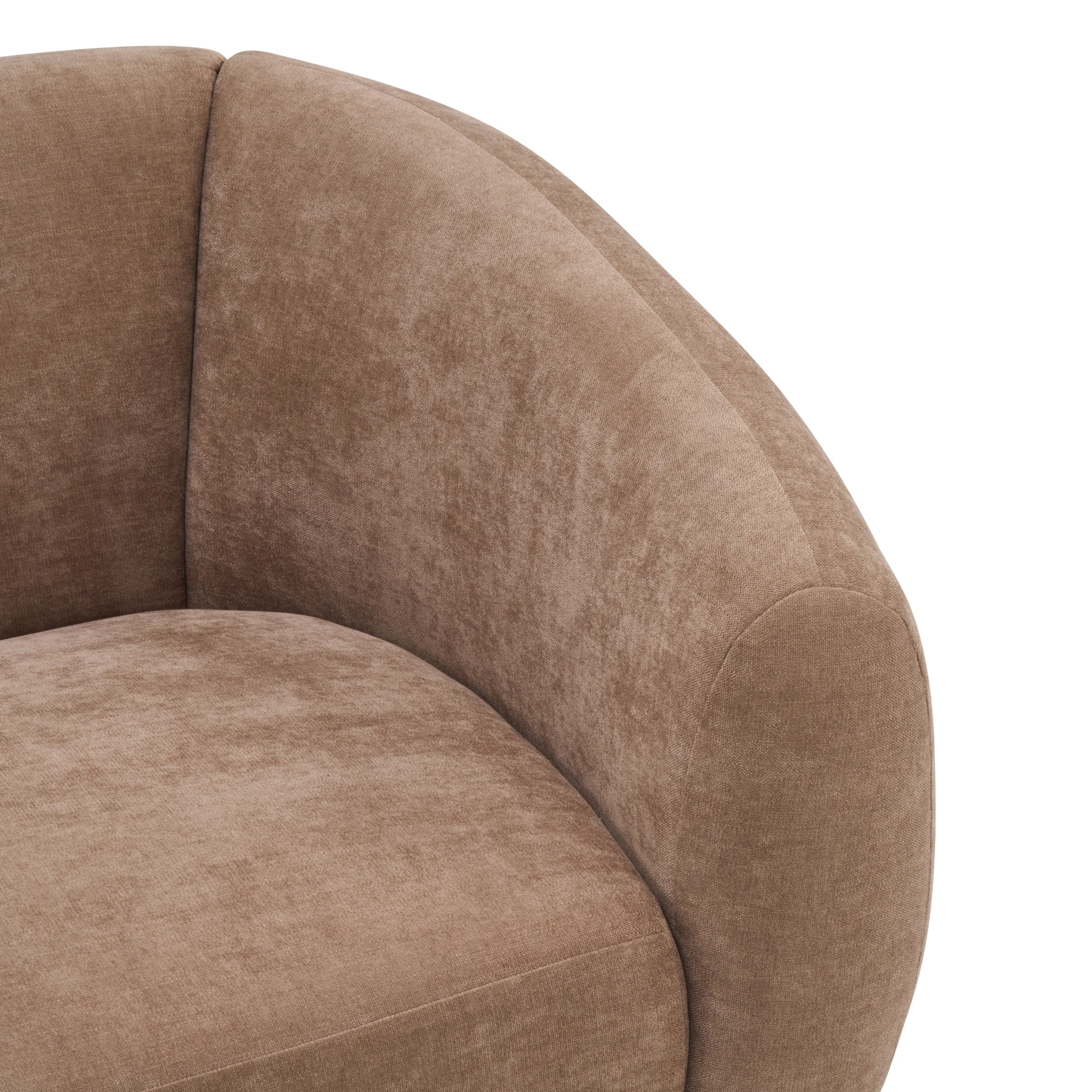 Christopher Knight Home Curved Upholstered 3-Seater Sofa, Soft Modern Couch with Pillows, Brown
