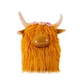 thumbnail image 1 of Vaca de las Tierras Altas de Peluche, Juguete de Vaca Peluda, Exhibición de Arte Moderno Creativo, Ganado de las Tierras Altas Amarillo, 1 of 9