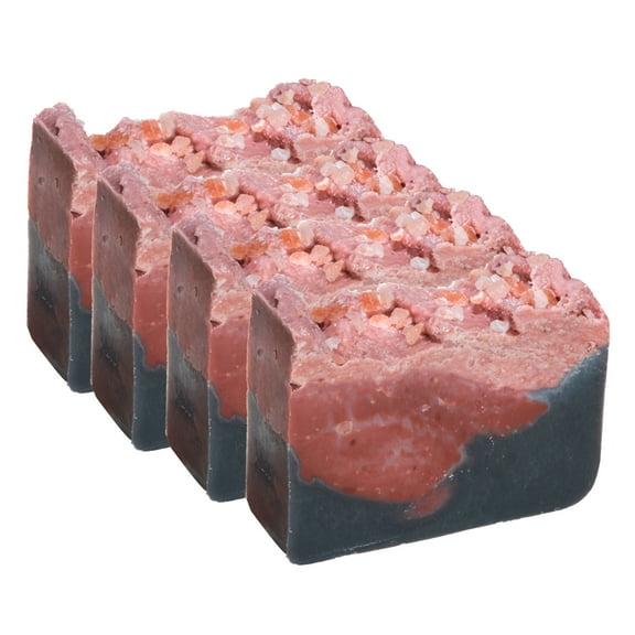 Bamboo Charcoal, Himalayan Pink Salt Soap Bar (Set of 4) - Handmade Face wash for Oily skin Acne treatment Soap, Essential Oils by Falls River Soap Company