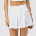 thumbnail image 3 of Sngxgn Skirts Basic Casual Versatile Stretchy High Waist Ribbed Mini Skirt(White,xs), 3 of 7