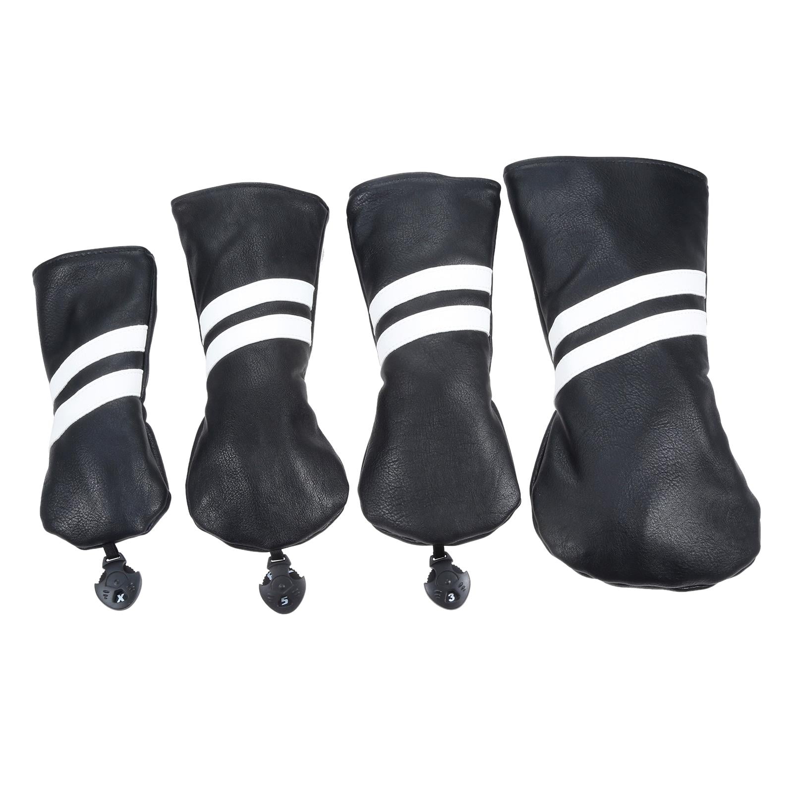 Golf Club Head Cover with No. Tags Hybrid Head Cover Embroidered Patterned for Fairway Woods Headcovers Fit Fairway Woods Golf Accessories Black