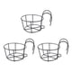 thumbnail image 1 of Billuyoard Estante de hierro para plantas colgante, resistente a la intemperie, de Metal, espacios pequeños, resistente y duradero, 3 uds. Decoración del hogar marco negro, 1 of 6