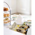 thumbnail image 4 of Spring Kitchen Dish Towels for Drying Dishes Set of 3, Brown Vintage Birds Cages Eggs Flowers Herbs Waffle Weave Microfiber Hand Tea Bathroom Towels Quick Dry & Absorbent Towel 12x12, 4 of 7