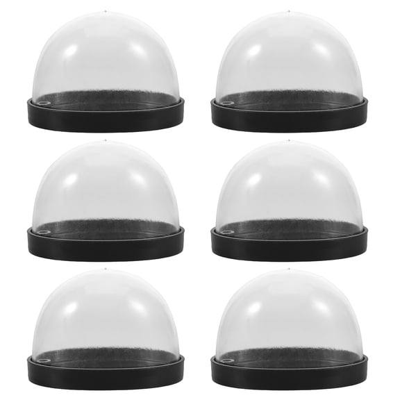LOLIPPYY Set of 6 Small Plastic Cloche Domes Covers for Indoor Plants and Craft Display