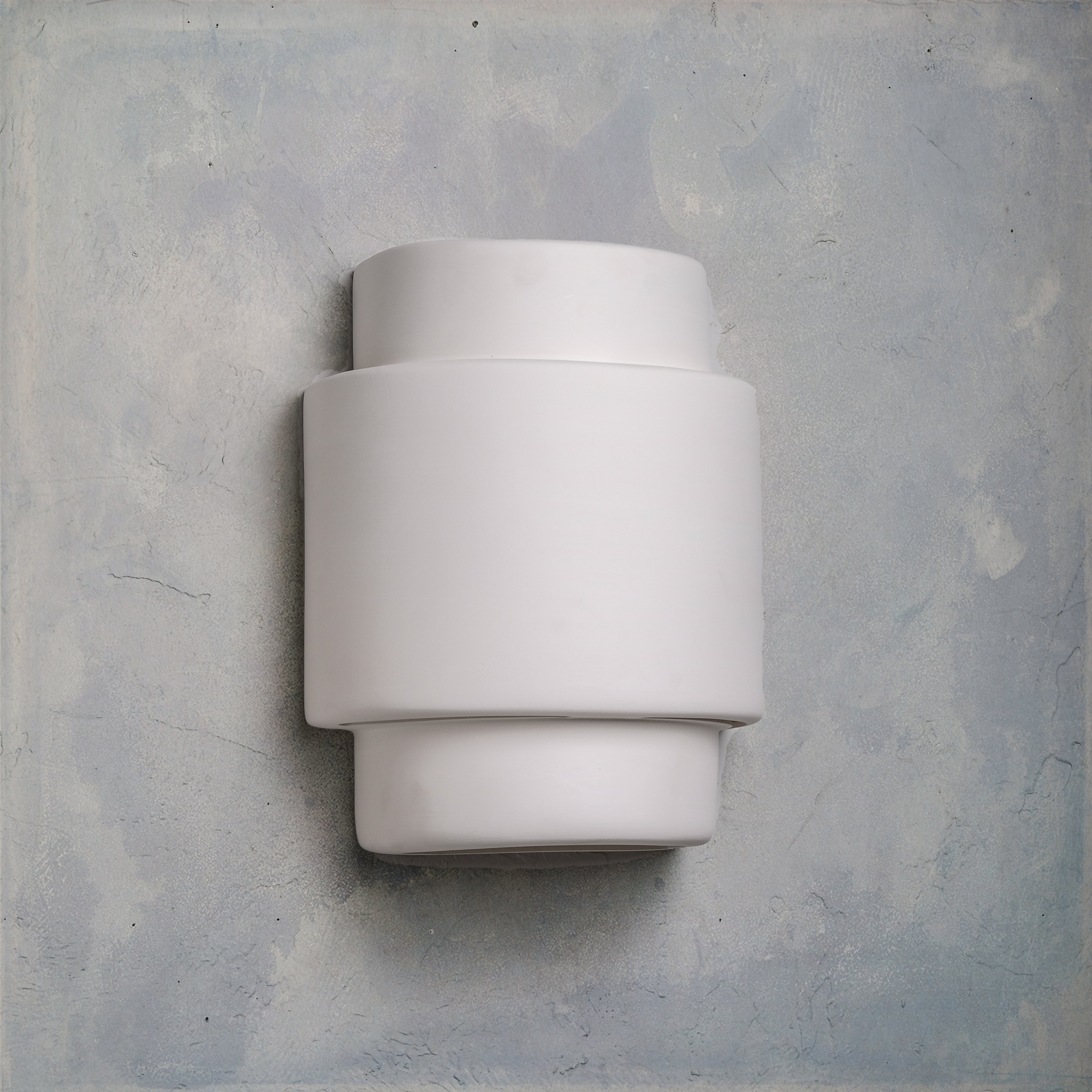 Luxury Lighting Fasciato 13.5" High Ceramic Outdoor Wall Light, Paintable White Bisque, LED Bulb Included