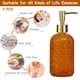 thumbnail image 4 of Dispensador de jabón YYTSGG de vidrio naranja de 400 ml con bomba de plástico dorado, 4 of 6