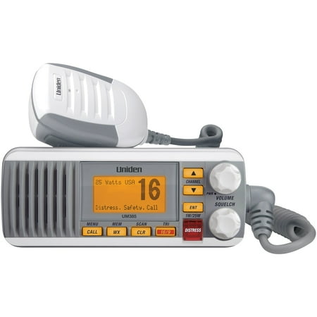 - Uniden UM385 25-Watt Fixed-Mount Marine Radio with DSC (White)