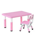 thumbnail image 2 of ZToonmas School Supplies Children'S Combined Study Table Plastic Work Table Can Be Raised and Lowered, 2 of 7