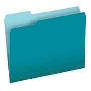 Esselte Corporation PFX152 1-3 TEA Pendaflex Two-Tone Color File Folders, Letter Size, .33 Cut, Teal, 100 per Box