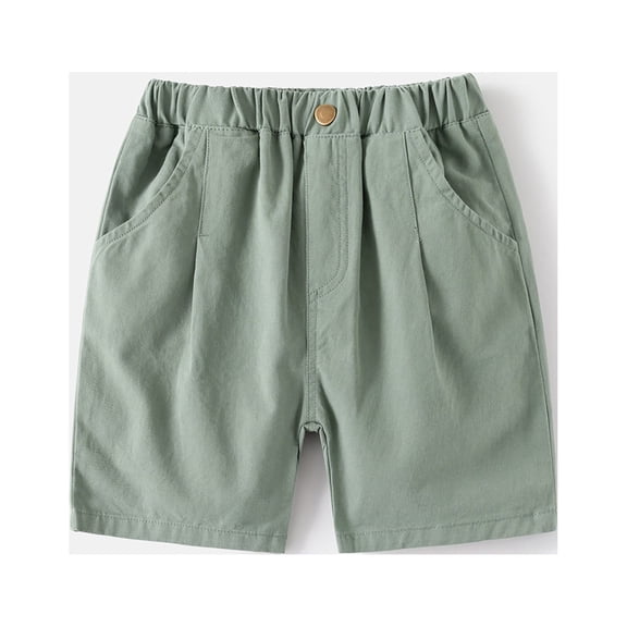 Kids Boy's Summer Army Green Breathable Kids Basketball Shorts Summer Clothes 4T