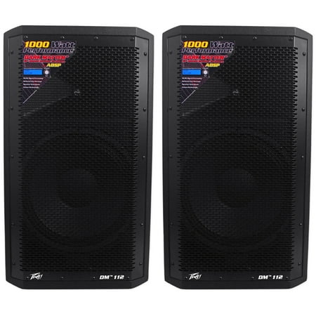 (2) Peavey DM 112 12" 1000W Active Powered PA Speakers+Digital DSP