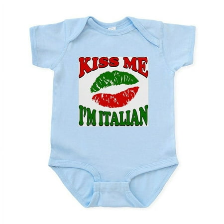 

CafePress - Kiss Me I m Italian Infant Bodysuit - Baby Light Bodysuit Size Newborn - 24 Months
