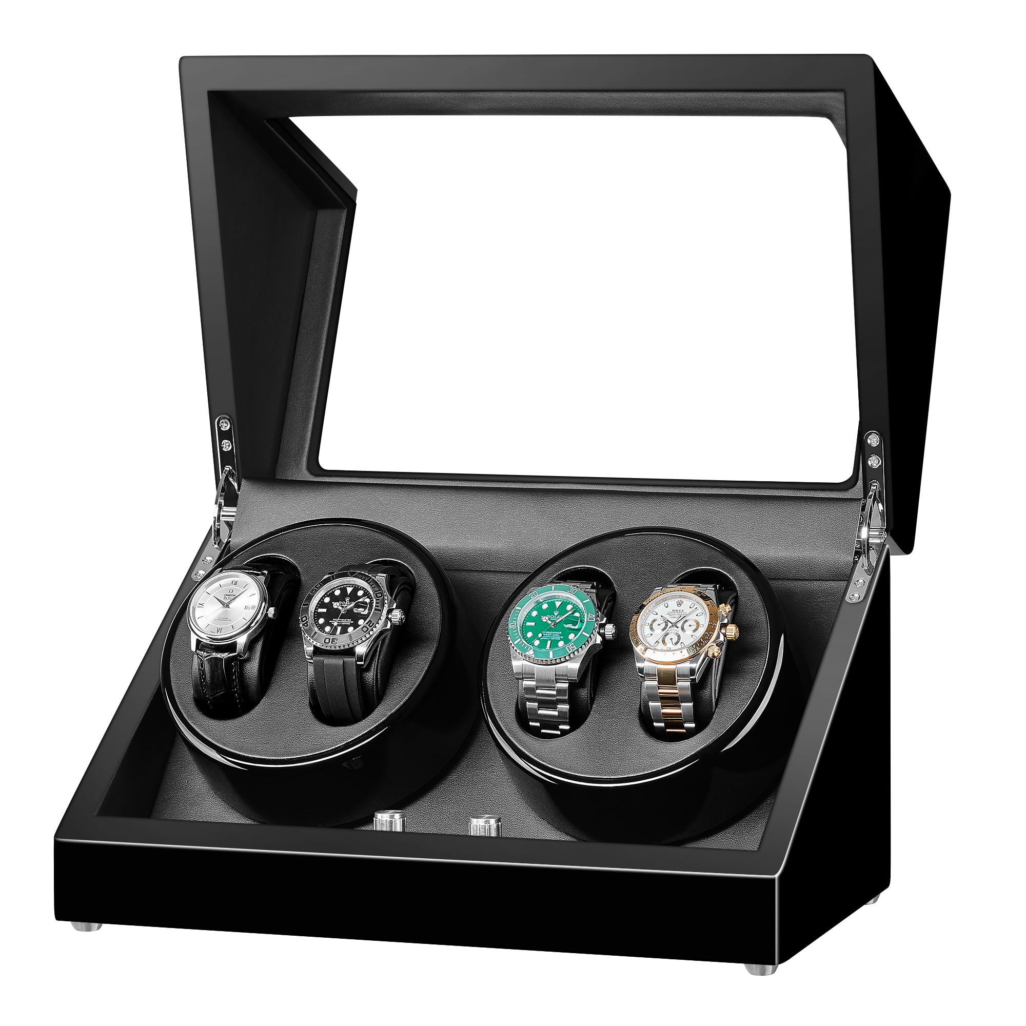 JQUEEN Watch Winder 4, Automatic Watch Winder Box with Extremely Silent
