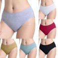 thumbnail image 5 of Panties for Women,Fashion High Waist Underwear Solid Color Comfortable Briefs Panties,Womens Underwear,White,L, 5 of 5